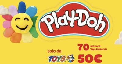 Concorso 70 anni Play-Doh Toys Center, vinci gift card Toys Center da 50 euro con l'instant win