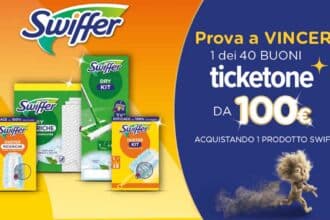 concorso Swiffer Vinci Concerto voucher TicketOne 100 euro instant win