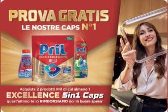 Pril ti rimborsa buoni spesa Excellence Caps 5 in 1 operazione a premio 2026