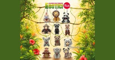 raccolta punti Conad Amici di Trudi Esotici 12 peluche vellutati animali esotici