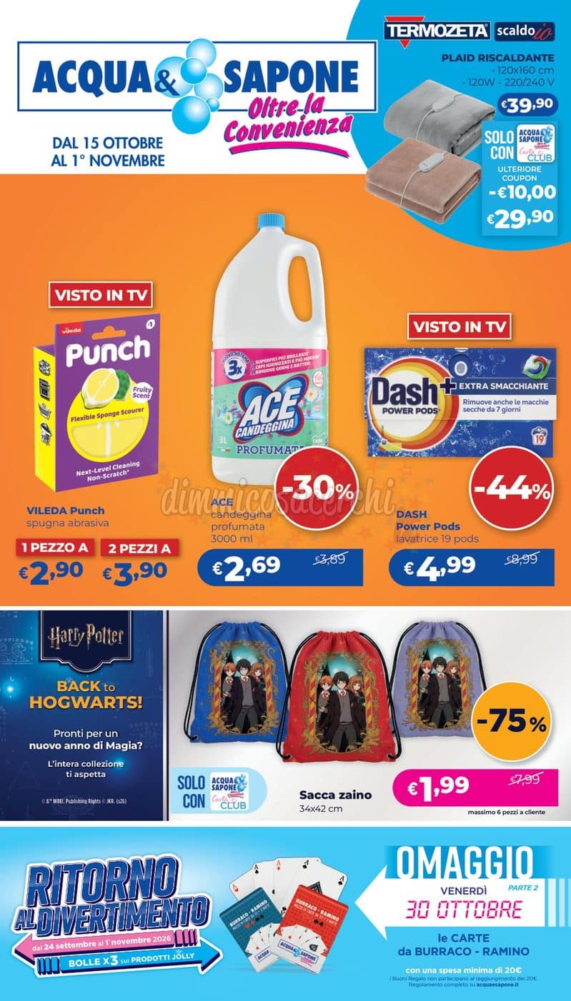 Anteprima volantino Acqua e Sapone Cesar dal 15 ottobre al 1 novembre 2026 copertina