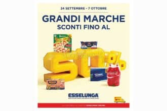 Volantino Esselunga settembre ottobre 2026 con sconti fino al 50% su grandi marche alimentari e cura casa