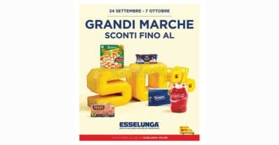 Volantino Esselunga settembre ottobre 2026 con sconti fino al 50% su grandi marche alimentari e cura casa