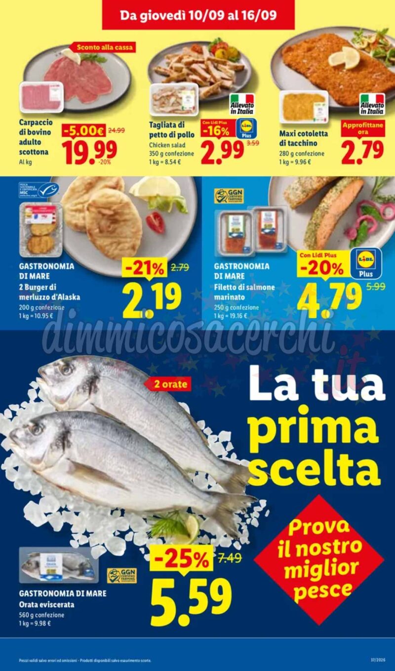 Volantino LIDL dal 10 al 16 settembre 2026