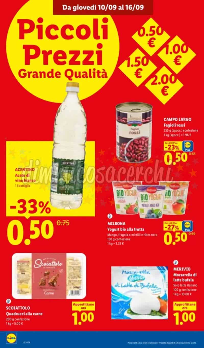 Volantino LIDL dal 10 al 16 settembre 2026