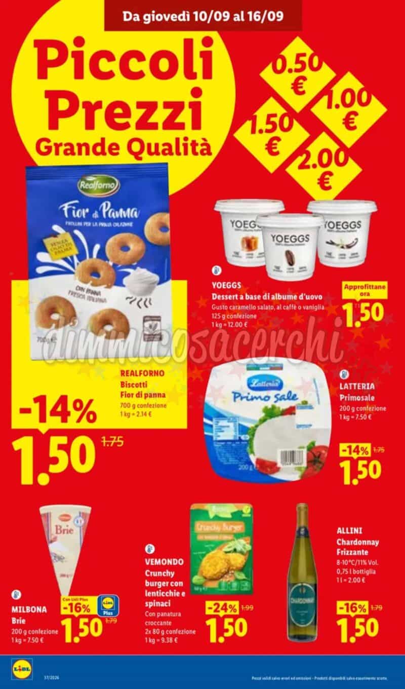 Volantino LIDL dal 10 al 16 settembre 2026