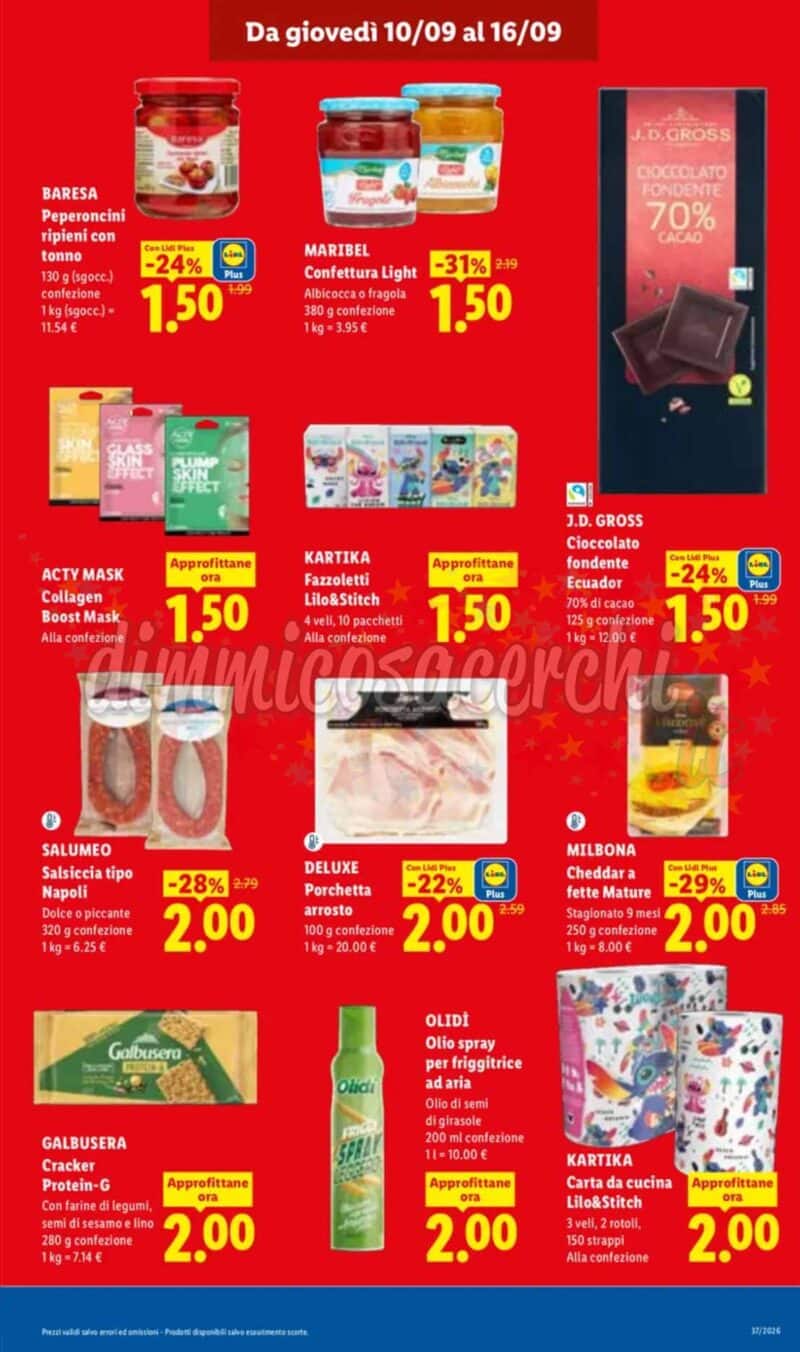 Volantino LIDL dal 10 al 16 settembre 2026