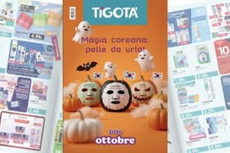 Volantino Tigotà ottobre 2026 con sconto 30% sulla cosmesi coreana, concorsi e cashback