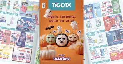 Volantino Tigotà ottobre 2026 con sconto 30% sulla cosmesi coreana, concorsi e cashback