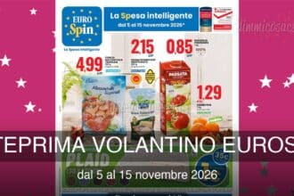 Anteprima volantino Eurospin dal 5 al 15 novembre 2026