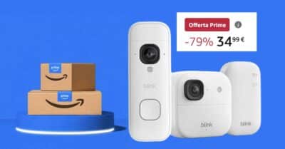 bundle Blink videocamera esterna 2K+ videocitofono 2K+ offerta Prime Day Amazon