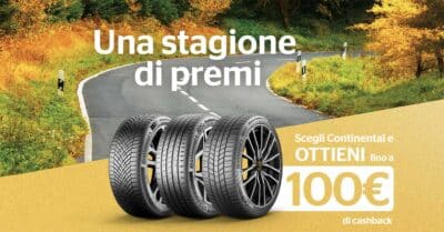 cashback Continental Una stagione di premi rimborso pneumatici gomme invernali