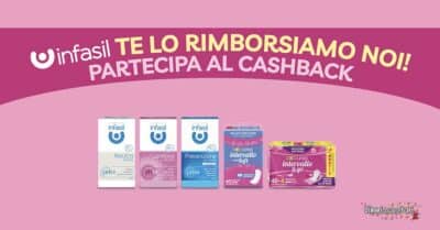 Salvaslip Lines Intervallo e detergente intimo Infasil per il cashback fino a 3 euro