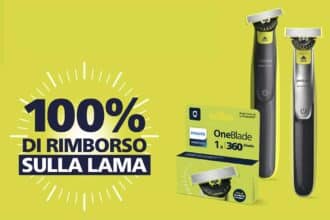 cashback Philips OneBlade rimborso lama ricambio rasoio 2026