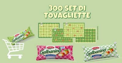 concorso Galbanino Un Posto a Tavola instant win set tovagliette similpelle 2026