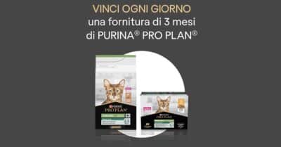 concorso Purina Pro Plan PROCUP fornitura 3 mesi cibo gatto instant win 2026