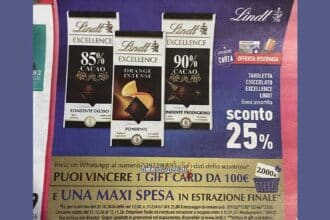 concorso Tailor Made Lindt Excellence Conad 2026 instant win gift card maxi spesa WhatsApp