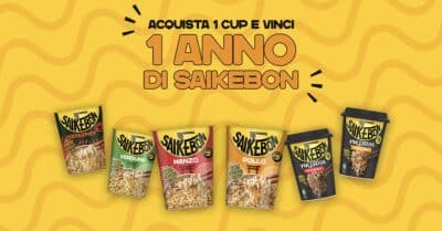 Fornitura annuale di cup Saikebon in palio nel concorso Vinci un anno di Saikebon