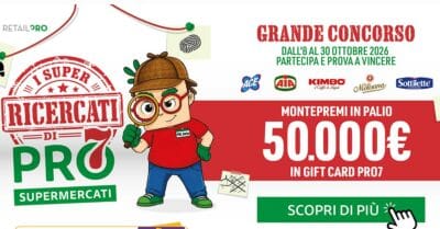 Concorso PRO7 I Super Ricercati gift card instant win ottobre 2026