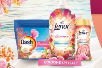 Prodotti Dash e Lenor edizione speciale Sanremo per il concorso del viaggio al Festival