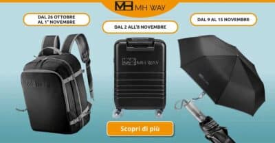 operazione premi Carrefour set viaggio MH Way zaino trolley ombrello contributo