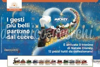 Trenino di Natale Disney Mickey and Friends Conad 2026 con i 12 personaggi da collezionare