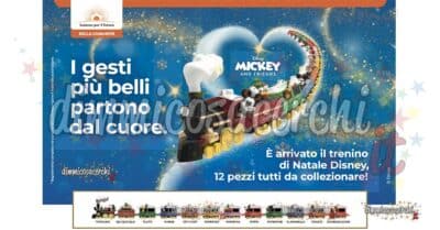 Trenino di Natale Disney Mickey and Friends Conad 2026 con i 12 personaggi da collezionare