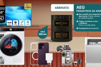 Unieuro friggitrice ad aria AEG in abbinata con prodotti selezionati fino al 29 ottobre